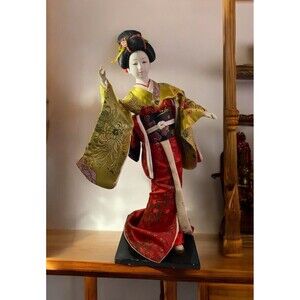 Vintage Japanese Doll Kimono Geisha Maiko Traditional Folk Craft Japan 15 3/4”